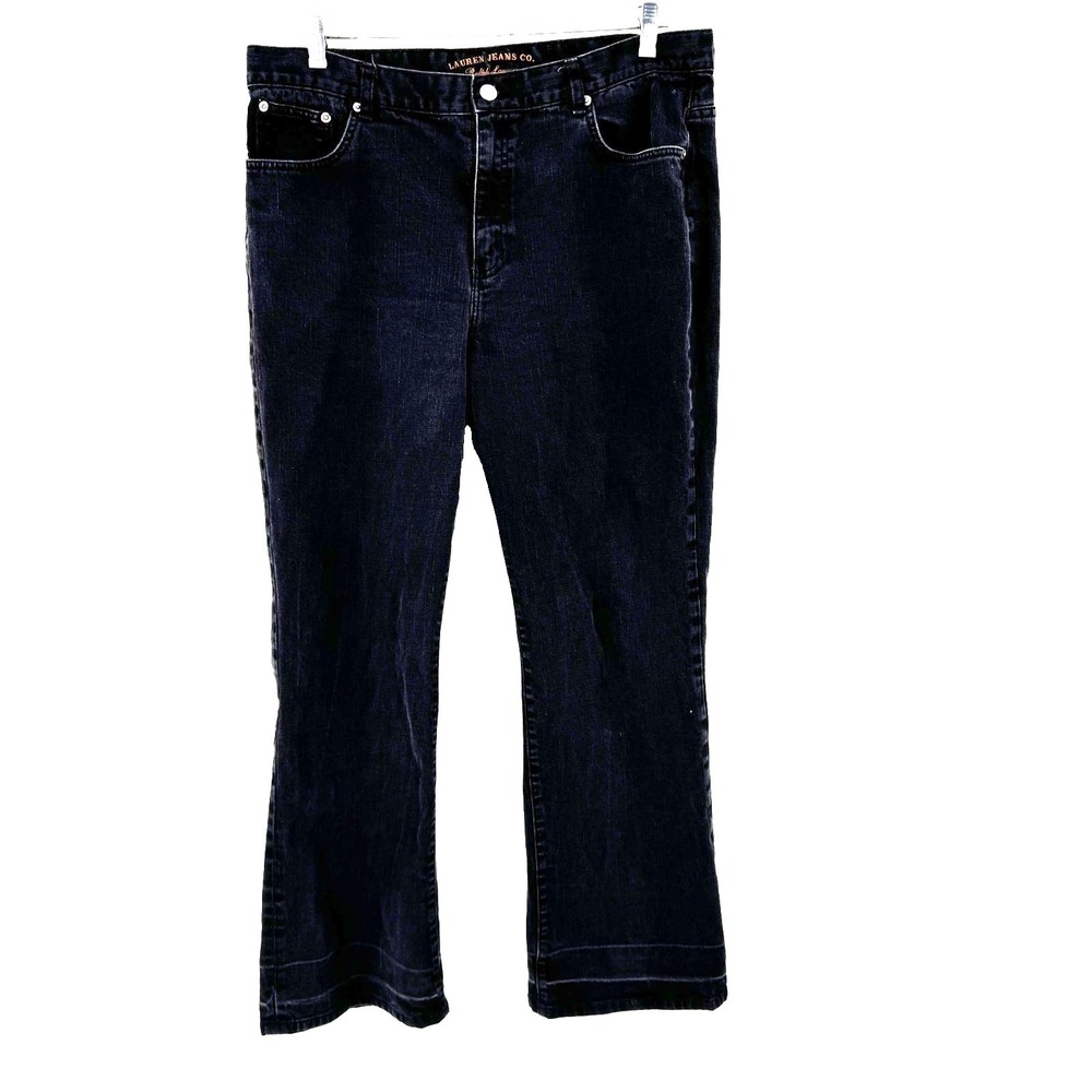 Lauren Jean Co Classic Bootcut Jeans Women's 16 Black Cowgirl Western Rodeo